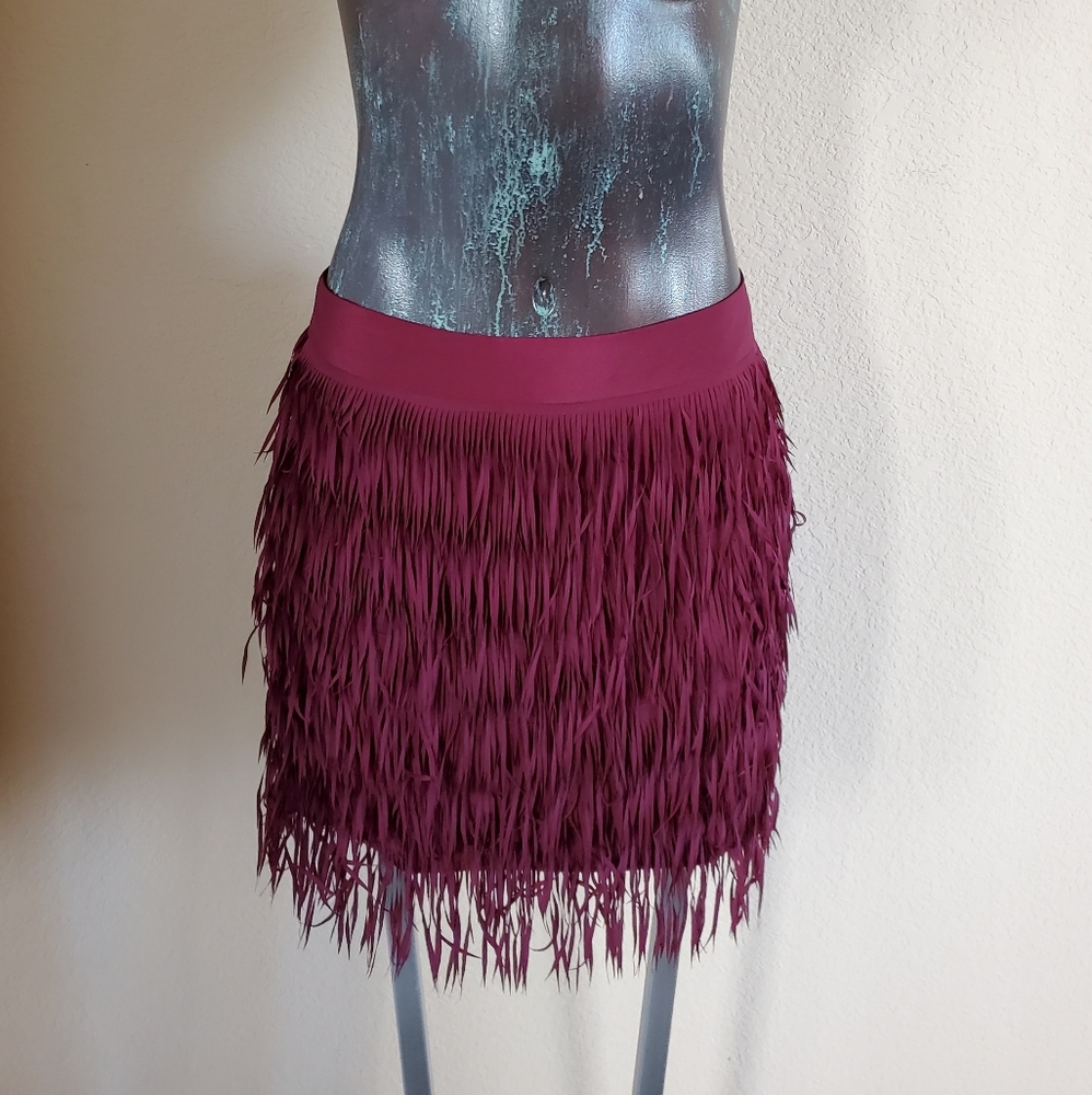 Fun Fringe mini skirt Sz M